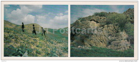 on the paths of reserve - Kopet Dagh Nature Reserve - 1985 - Turkmenistan USSR - unused - JH Postcards