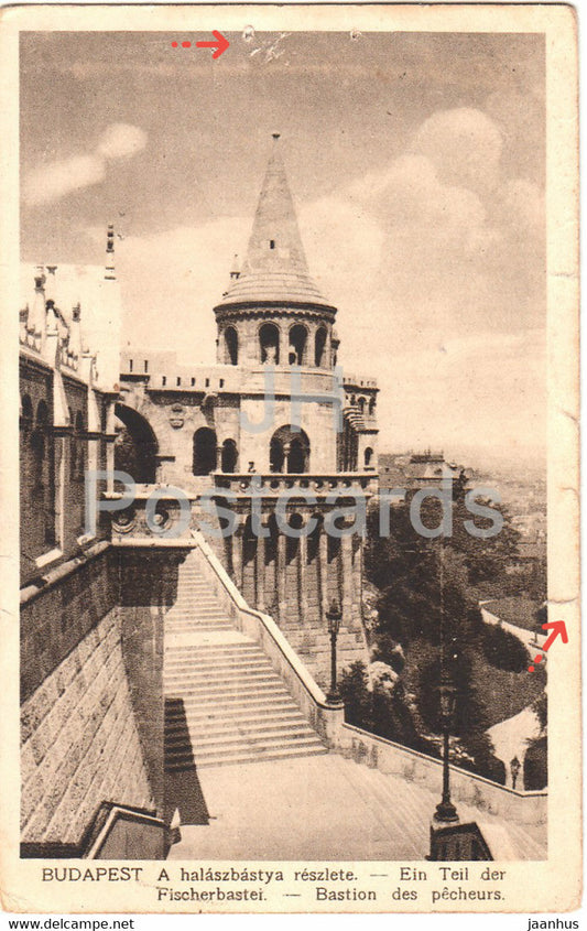 Budapest - Ein Teil der Fischerbastei - Bastion des pecheurs - old postcard - Hungary - used - JH Postcards
