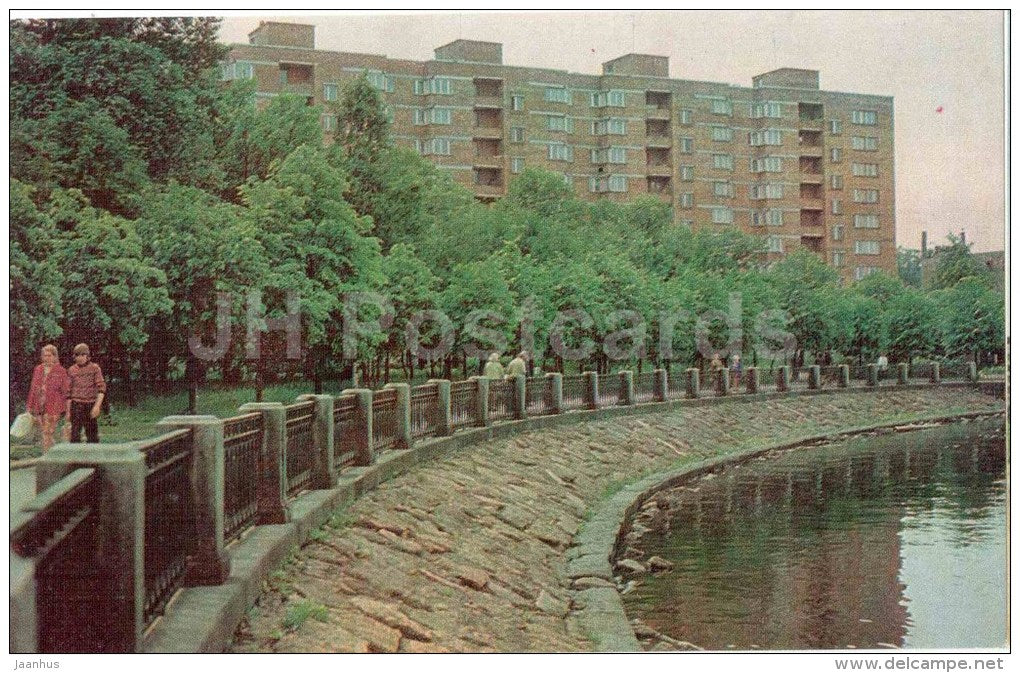 embankment - houses - Vyborg - Viipuri - 1979 - Russia USSR - unused - JH Postcards