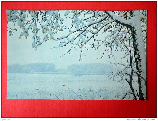 Winter Landscape - Latvian Views - 1987 - Latvia USSR - unused - JH Postcards