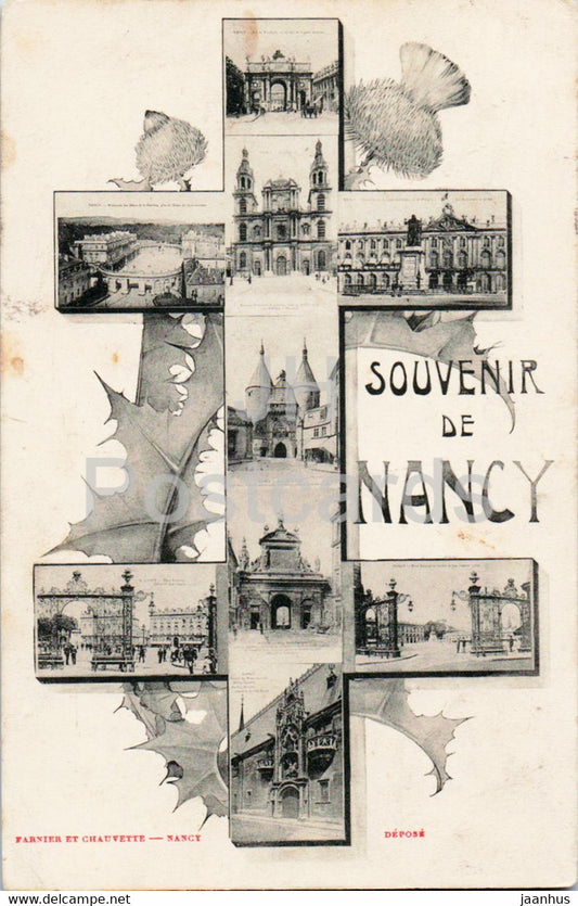Souvenir de Nancy - old postcard - 1905 - France - used - JH Postcards