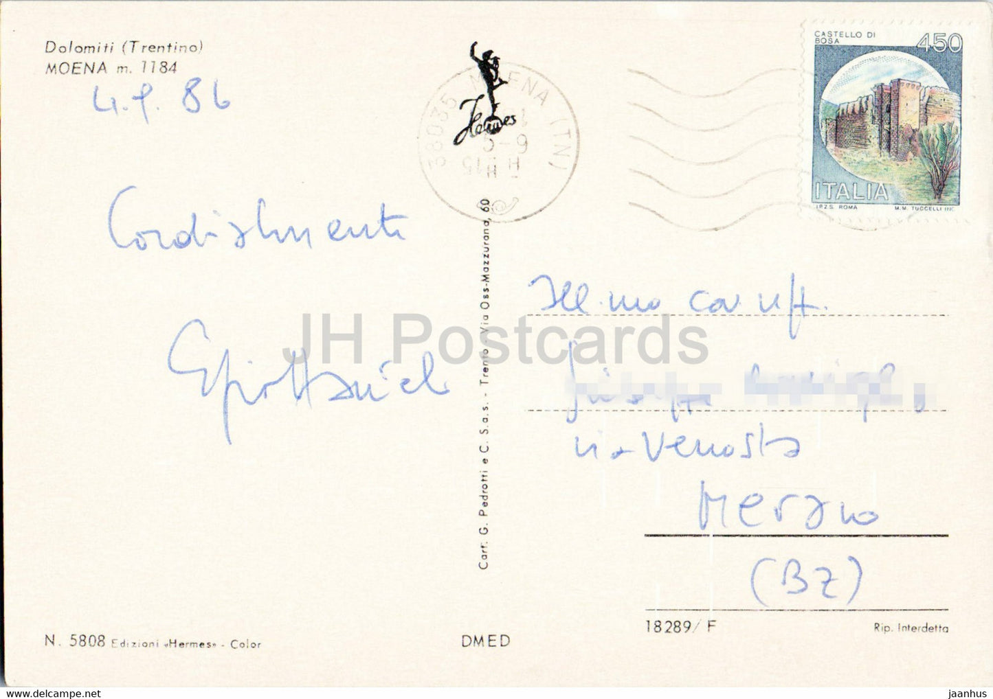 Moena Trentino - Dolomiti - 1986 - Italy - used