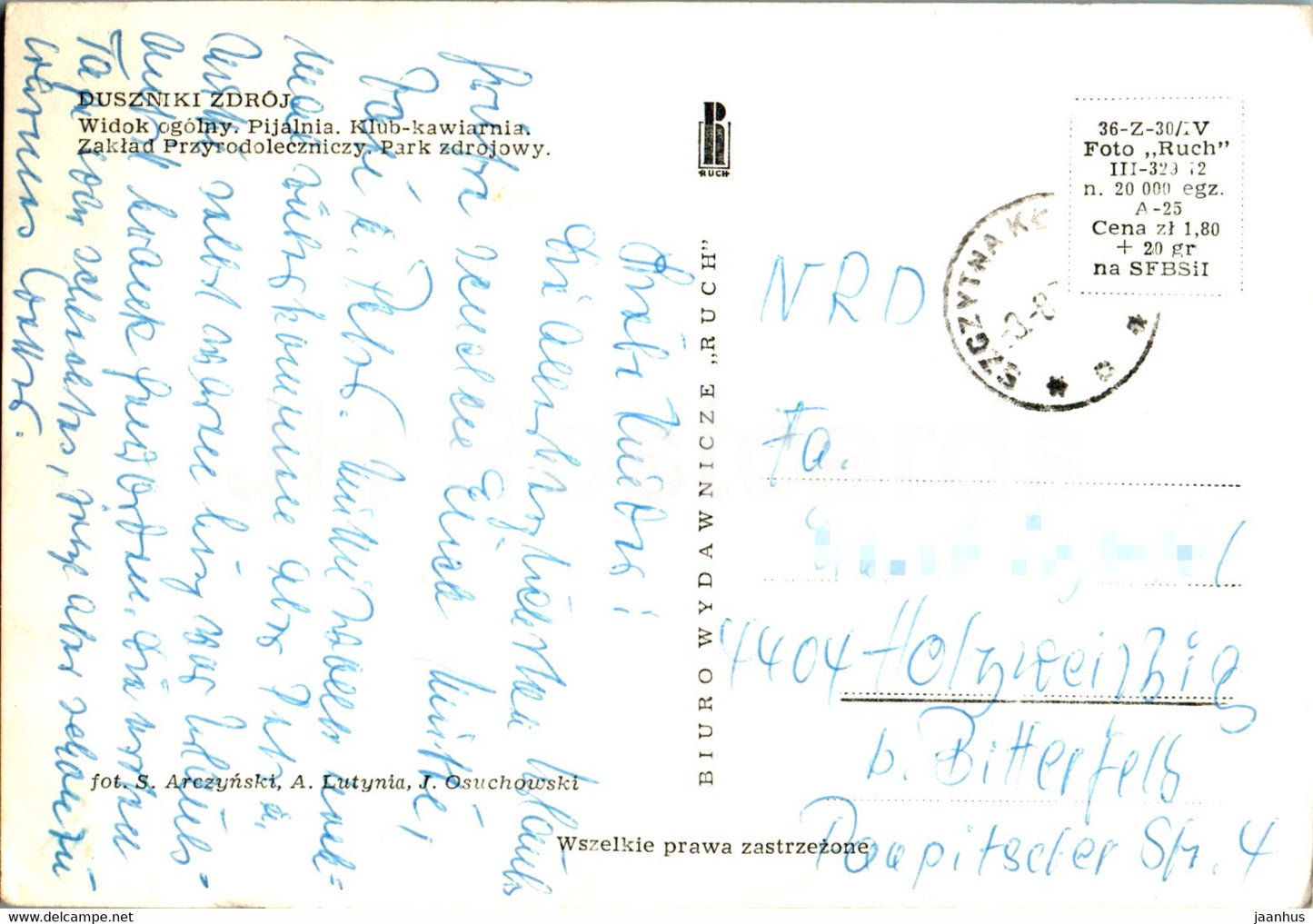 Duszniki Zdroj - Pijalnia - Klub kawiarnia - Park zdrojowy - Pump Room - Cafe Club - Spa Park multiview - Poland - used