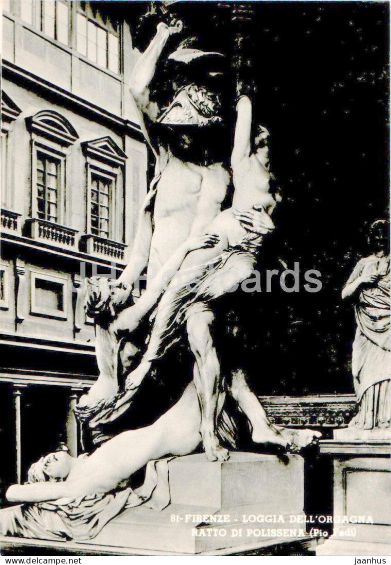 Firenze - Florence - Loggia Dell'Orcagna - Ratto di Polissena - Rape of Polyxena - 81 - Italy - unused - JH Postcards