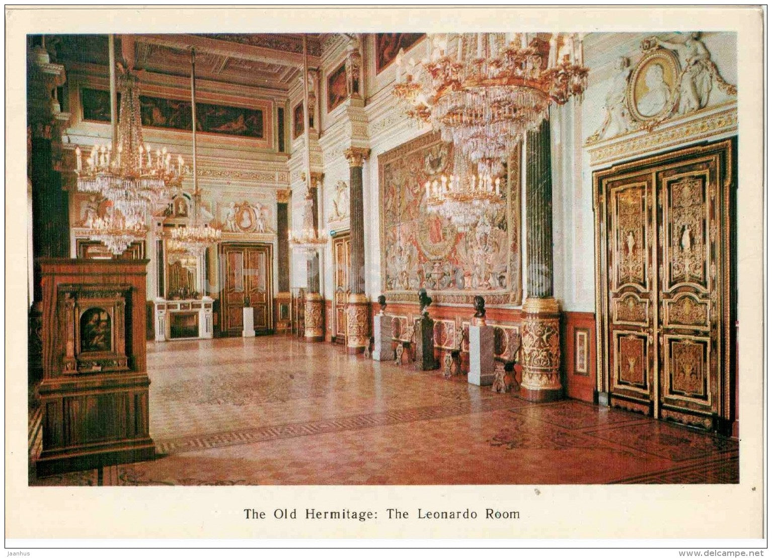 The Leonardo Room - The Old Hermitage - Leningrad - St. Petersburg - 1979 - Russia USSR - unused - JH Postcards