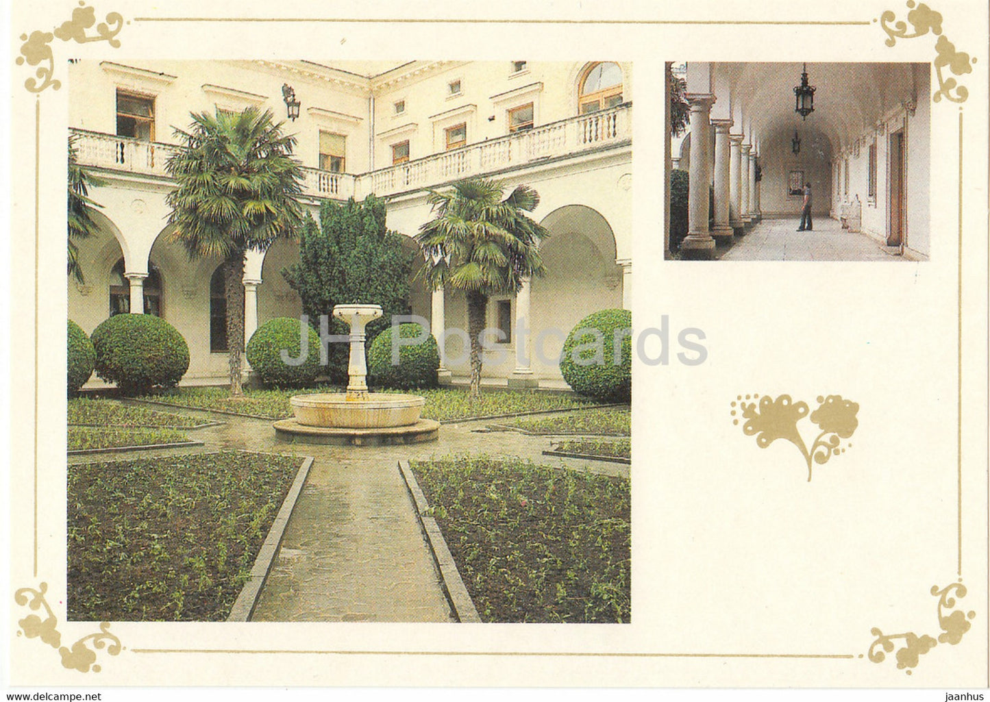 Livadia Palace - Italian courtyard - terrace - Crimea - 1989 - Ukraine USSR - unused - JH Postcards