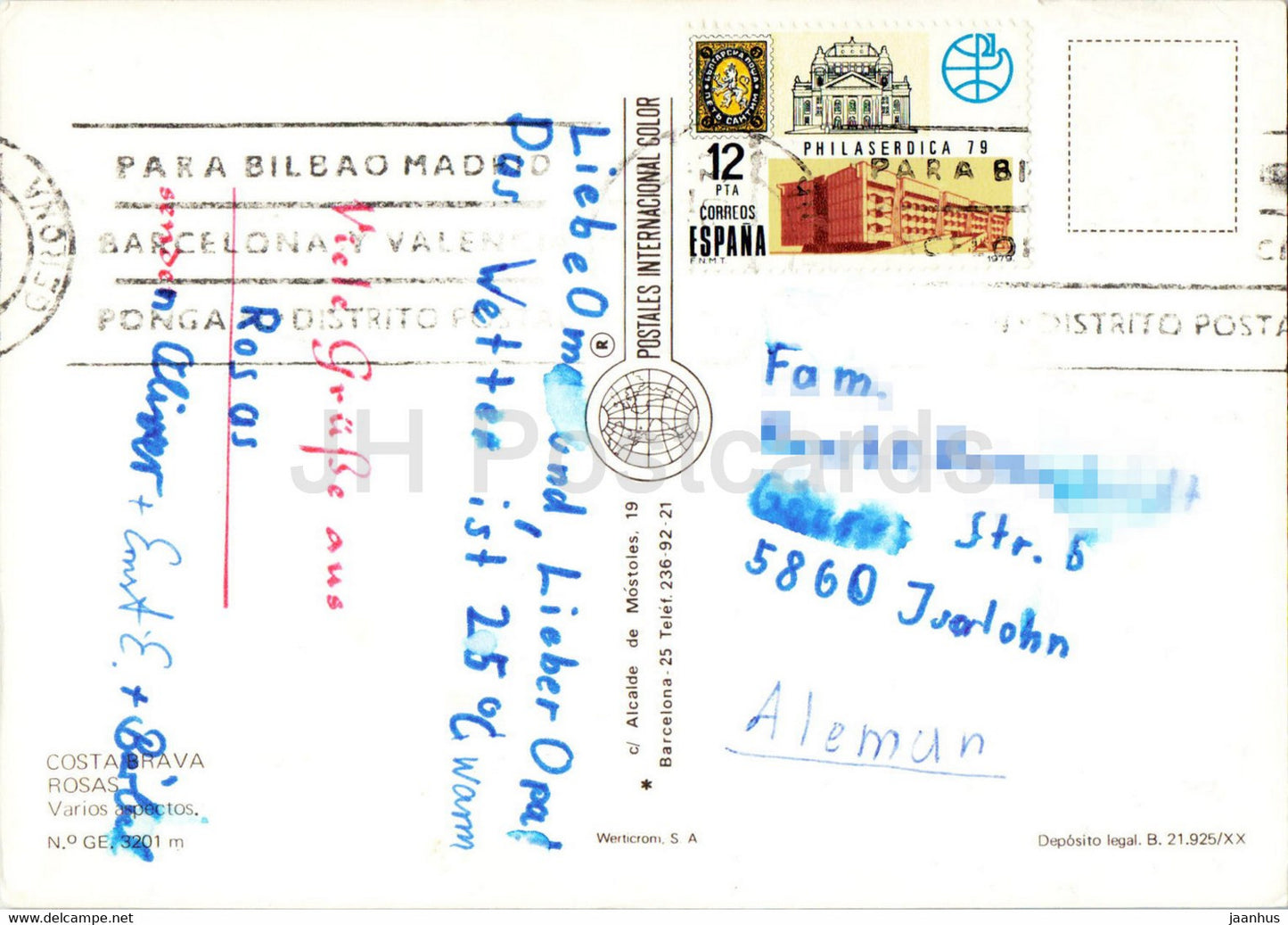 Costa Brava - Rosas - Varios Aspectos - multiview - Spain - used