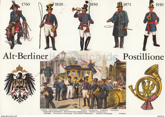 Alt Berliner Postillione - postmen - Mail Service - 1995 - Germany - unused - JH Postcards