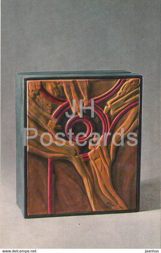 Casket by I. Maasikmae - Metalwork and Stamped Leather from Estonia - 1978 - Russia USSR - unused - JH Postcards