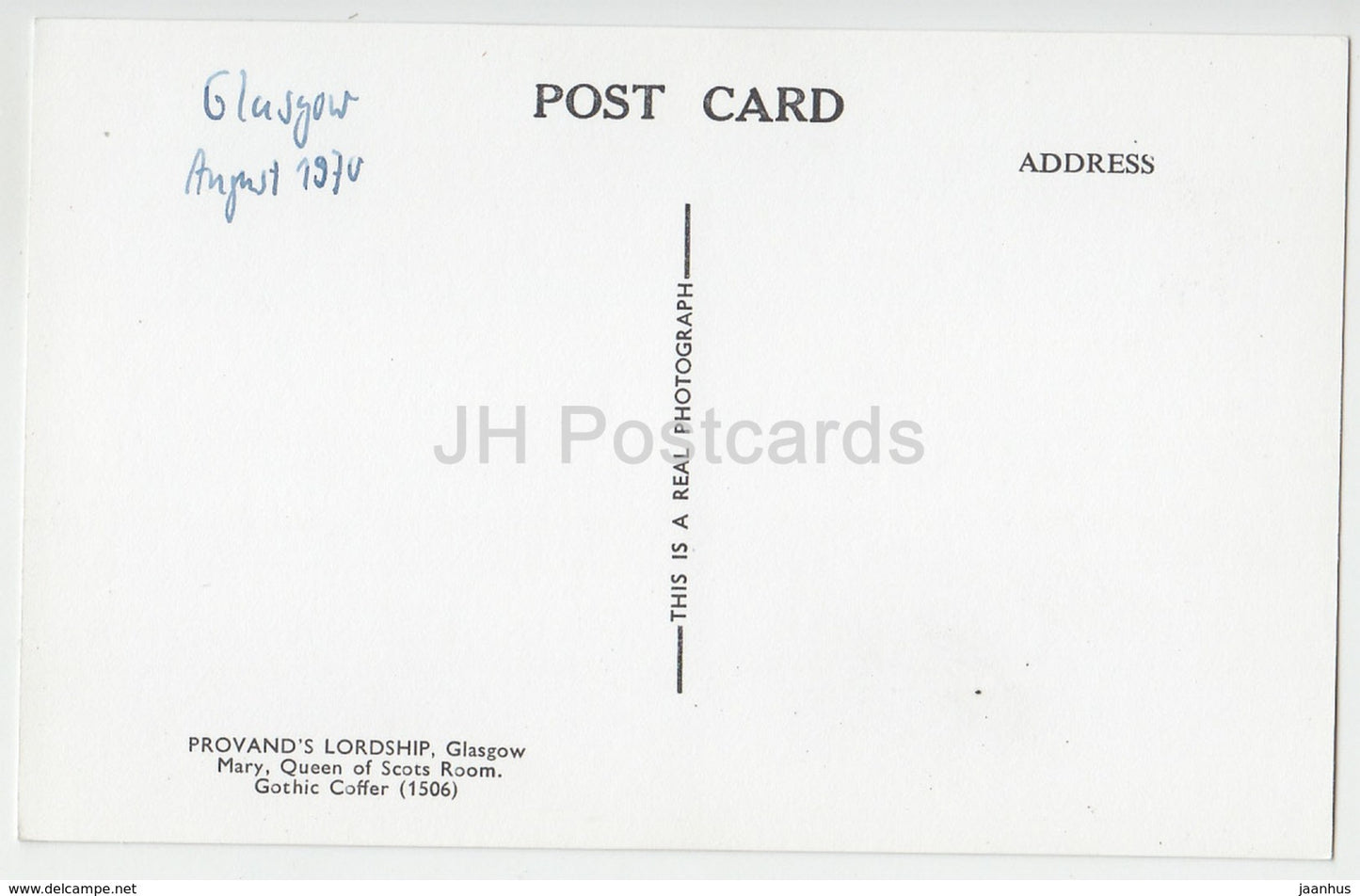 Glasgow - Provand' s Lordship - Mary Queen of Scots Room - Gothic Coffer - 1970 - Royaume-Uni - Écosse - utilisé