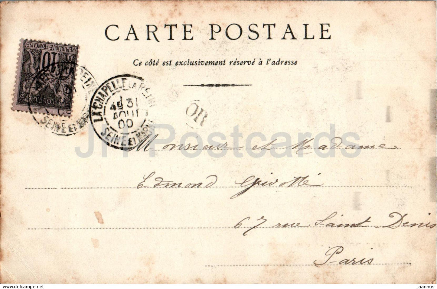 Malesherbes - Vue dans les Roches - carte postale ancienne - 1900 - France - oblitérée 