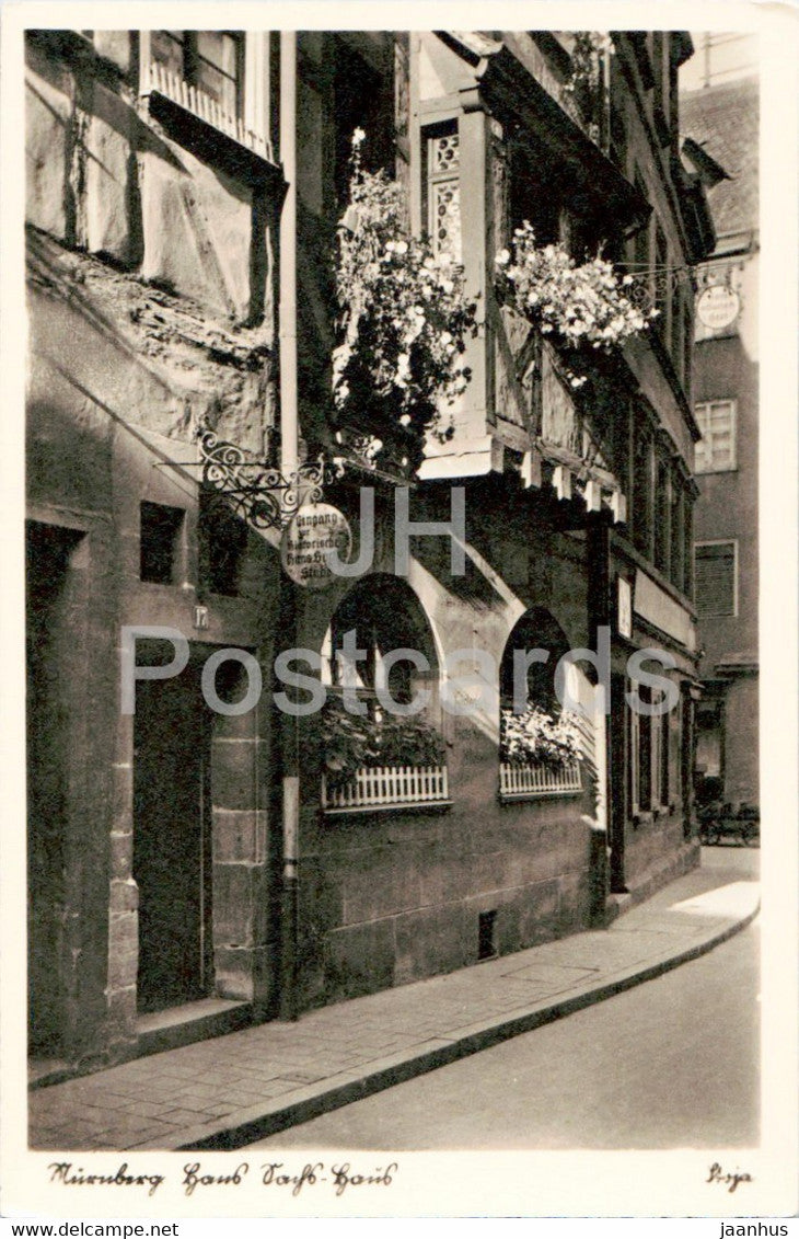 Nurnberg - Nuernberg - Hans Sachs Haus - old postcard - Germany - unused - JH Postcards