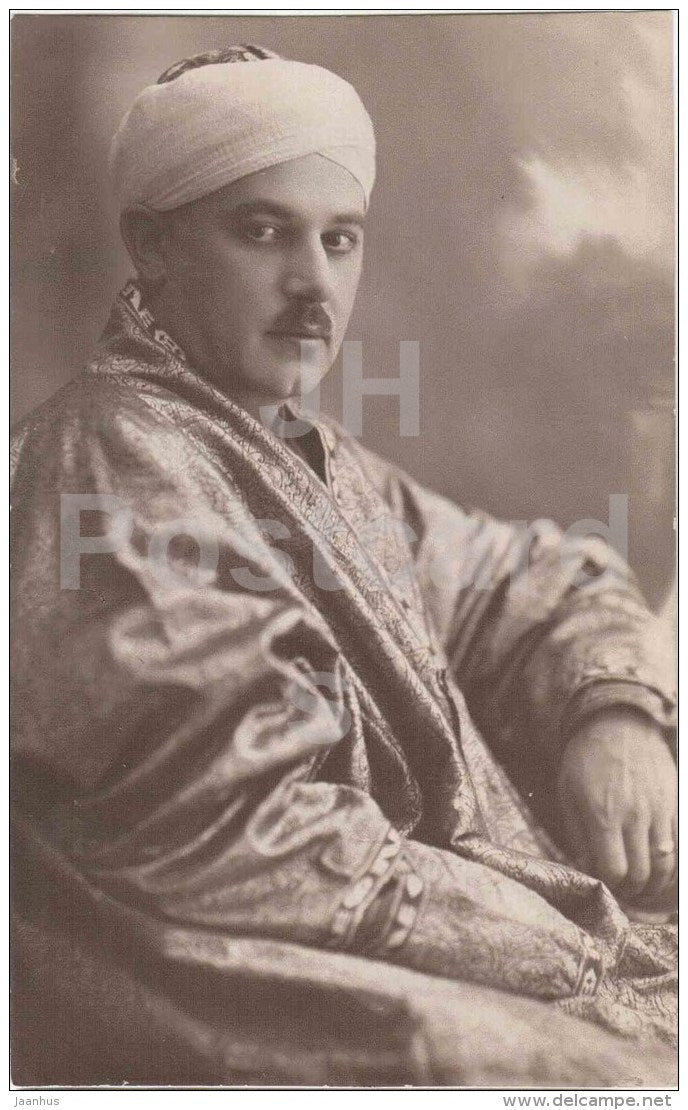 man wearing turban - Kunstfotograf Alex. Jurich - Estonia - unused - JH Postcards