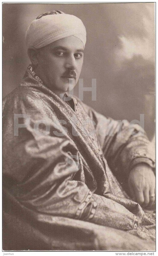 man wearing turban - Kunstfotograf Alex. Jurich - Estonia - unused - JH Postcards