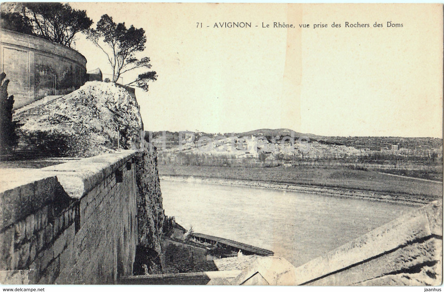 Avignon - Le Rhone vue prise des Rochers des Doms - 71 - old postcard - France - unused - JH Postcards