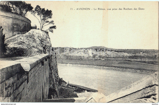Avignon - Le Rhone vue prise des Rochers des Doms - 71 - old postcard - France - unused - JH Postcards