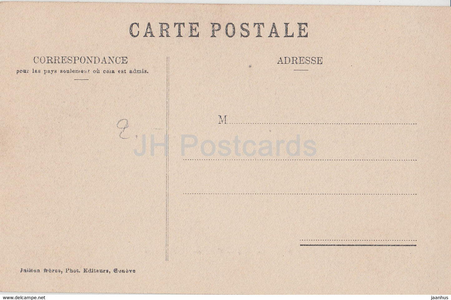 Geneve - Genève - Quai du Mont Blanc - 241 - carte postale ancienne - 1911 - Suisse - occasion