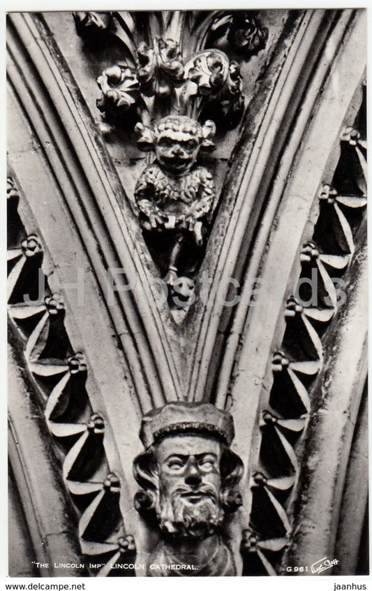 Lincoln Cathedral - The Lincoln Imp - G 961 - United Kingdom - England - unused - JH Postcards