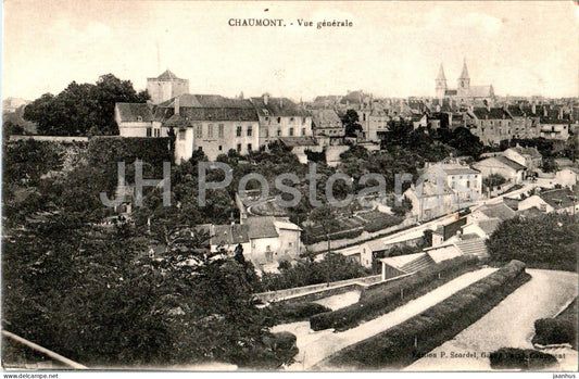 Chaumont - Vue Generale - general view - old postcard - 1917 - France - used - JH Postcards