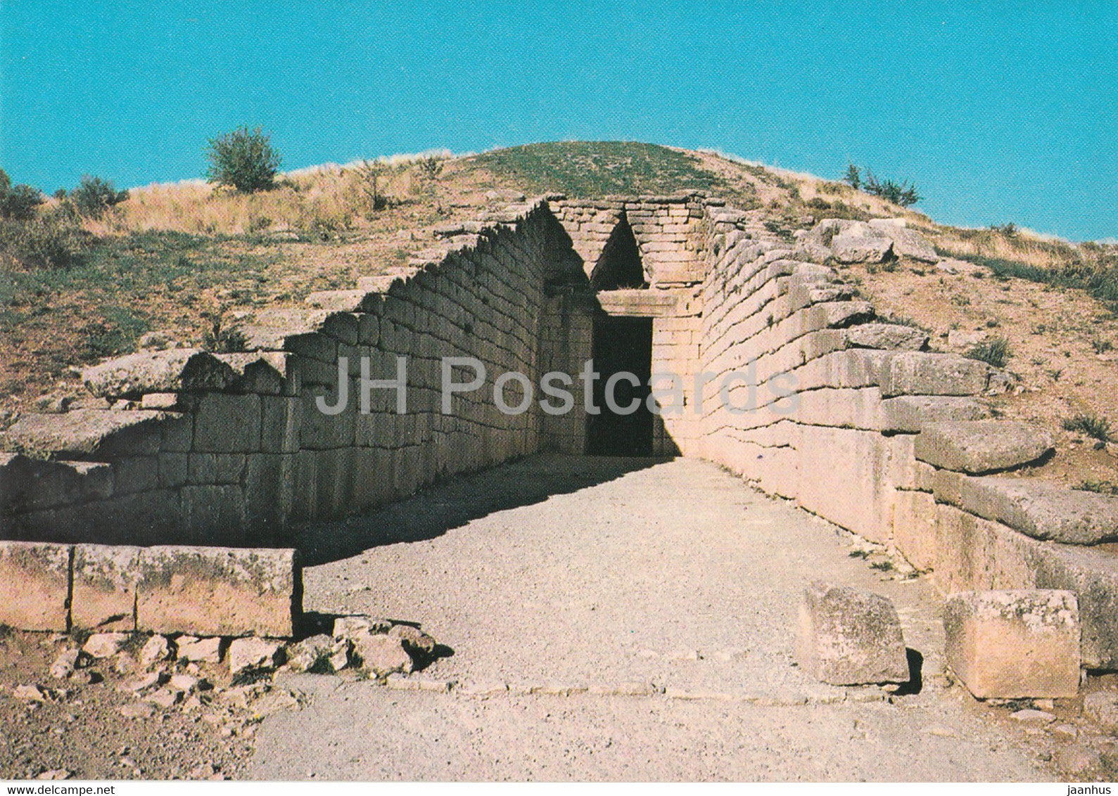 Mycenae - Entrance to the tholos tomb called Treasury of Atreas - 1 - Ancient Greece - 1982 - Greece - unused - JH Postcards