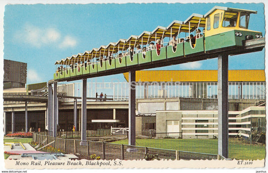 Blackpool - Mono Rail - Pleasure Beach - ET.5120 - 1970 - United Kingdom - England - used - JH Postcards