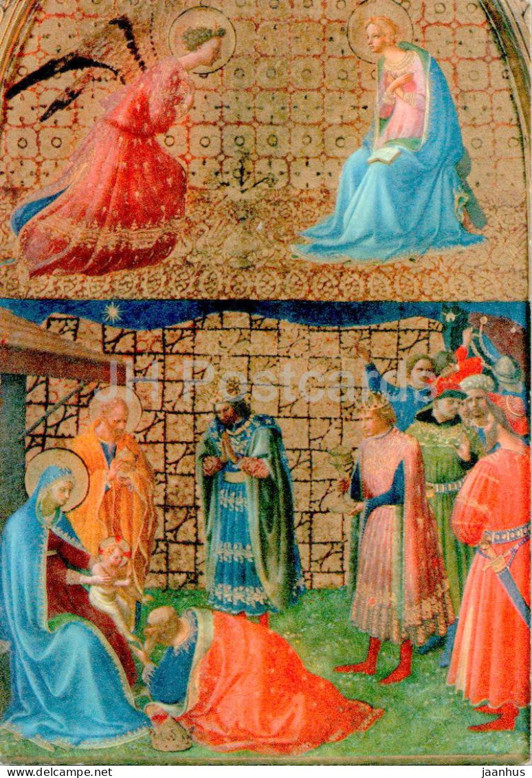 Painting by Fra Angelico - L'Annonciation et l'Adoration des Mages - Italian art - France - used - JH Postcards
