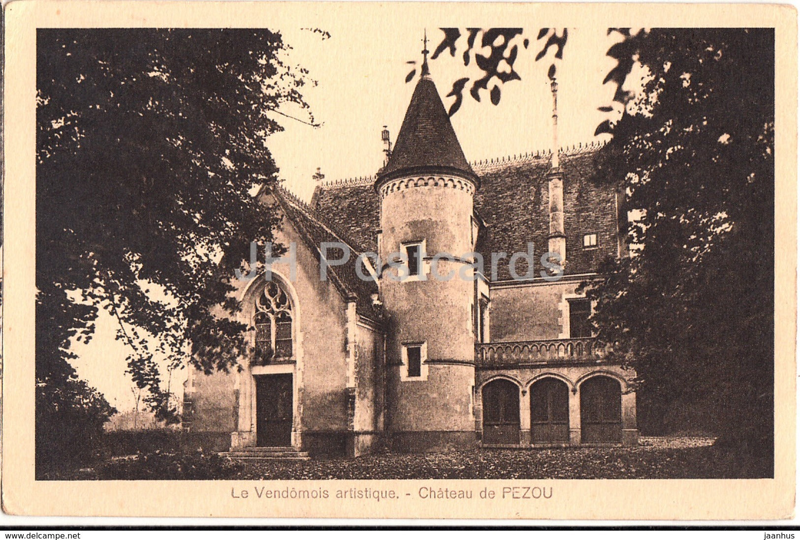 Chateau de Pezou - Le Vendomois artistique - castle - old postcard - France - used