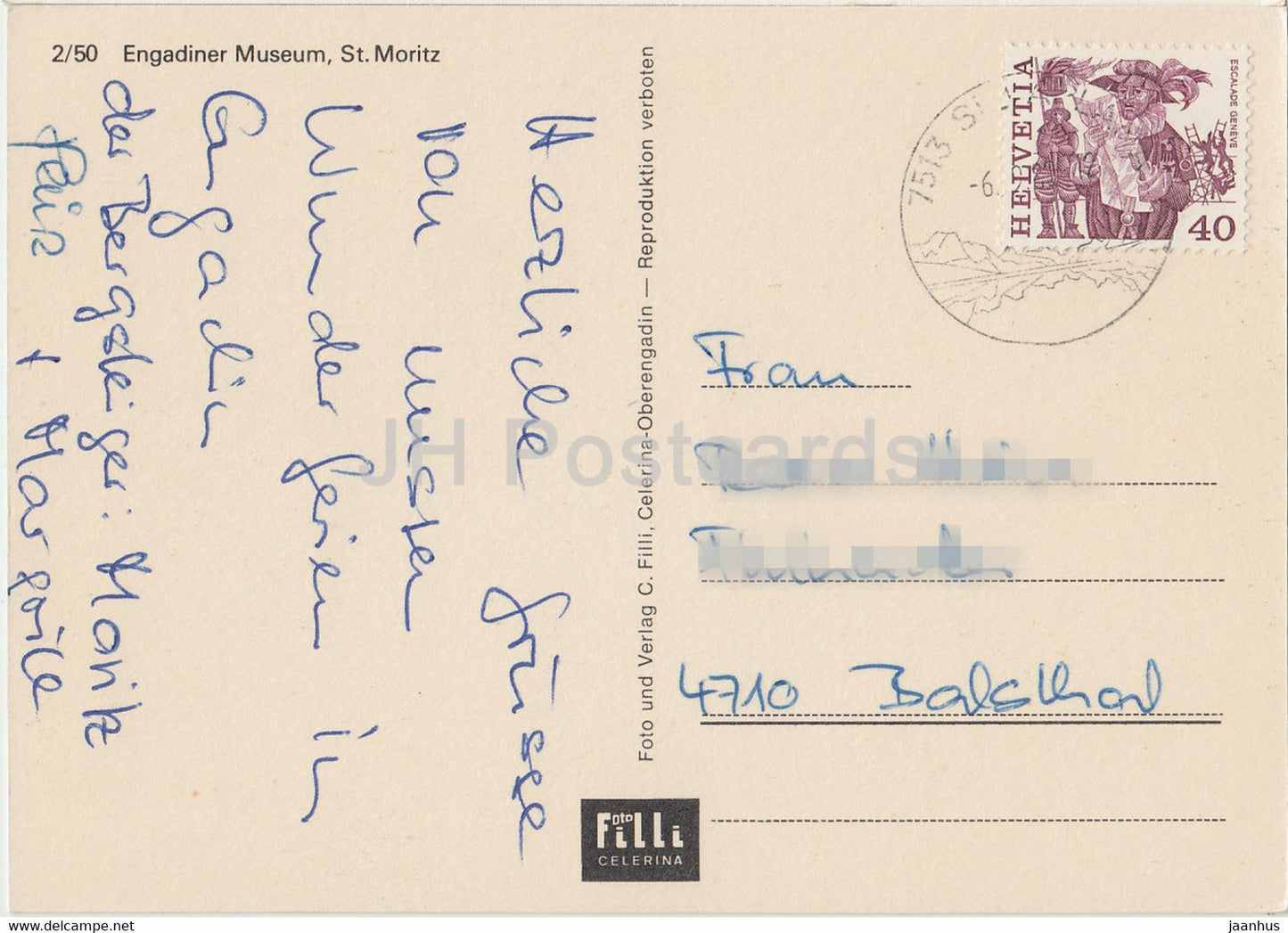 Engadiner Museum St. Moritz - Schweiz - gebraucht