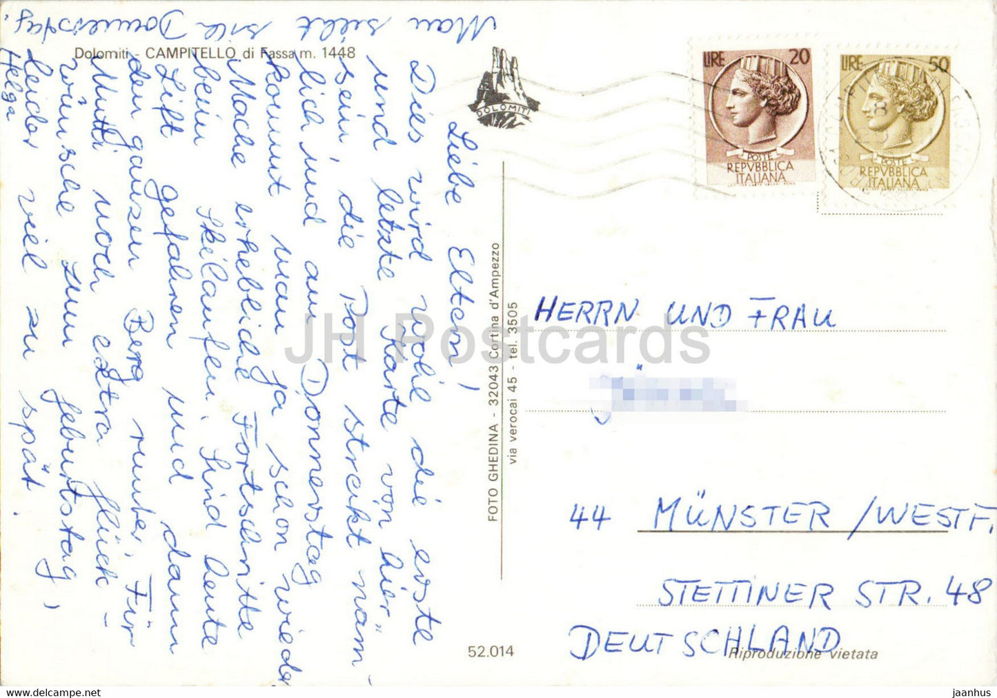 Dolomiti - Campitello di Fassa 1448 m - Italy - used