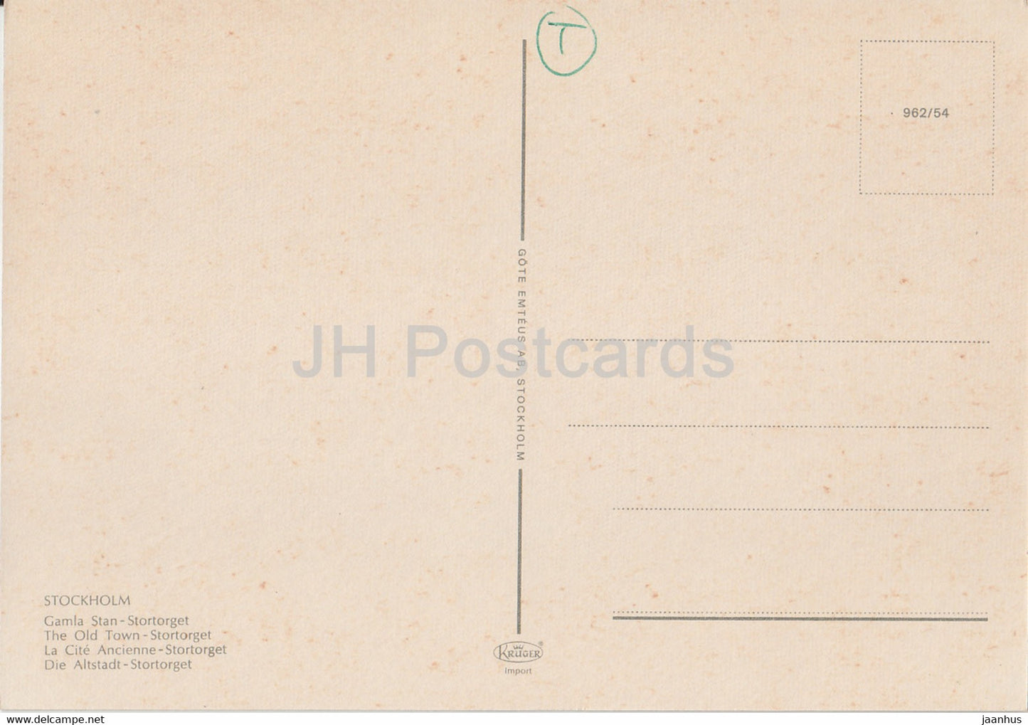 Stockholm - La vieille ville - Stortorget - Suède - inutilisé