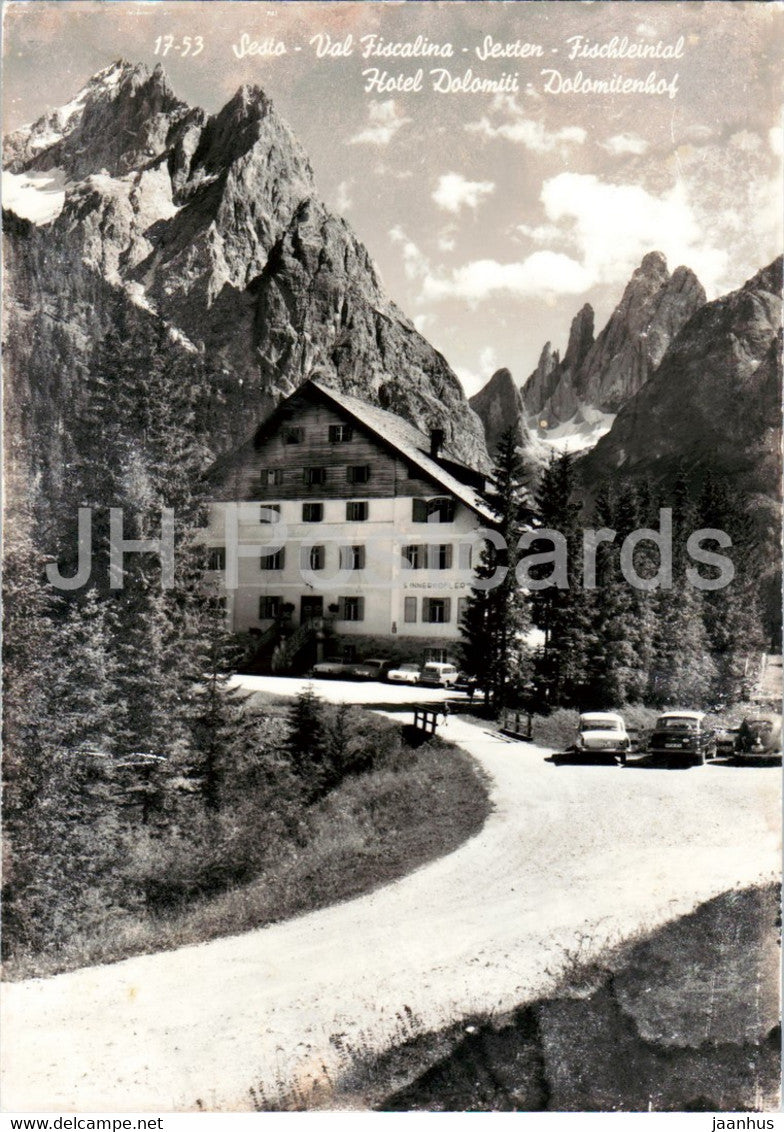 Sesto - Val Fiscalina - Sexten - Fischleintal - Hotel Dolomiti - Dolomitenhof - old postcard - Italy - unused - JH Postcards