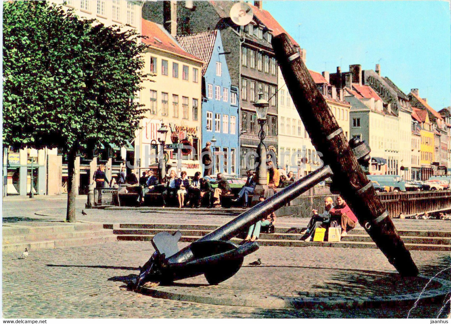 Copenhagen - Nyhavn - anchor - 1976 - Denmark - used - JH Postcards
