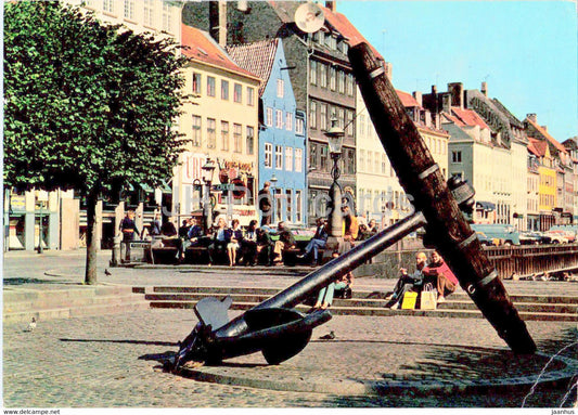 Copenhagen - Nyhavn - anchor - 1976 - Denmark - used - JH Postcards