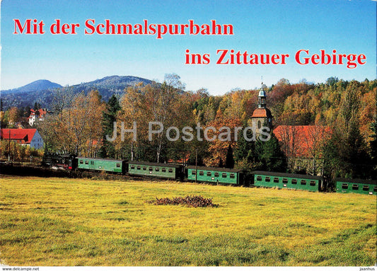Schmalspurbahn Zittauer Gebirge - train - railway - locomotive - Germany - unused - JH Postcards