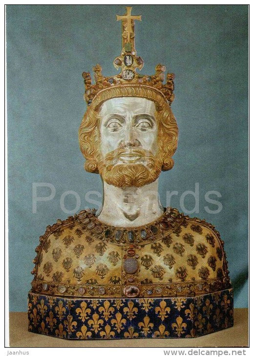 Aachen - Die Karlsbüste mit Schädeldecke des Kaisers um 1350 - Germany - ungelaufen - JH Postcards