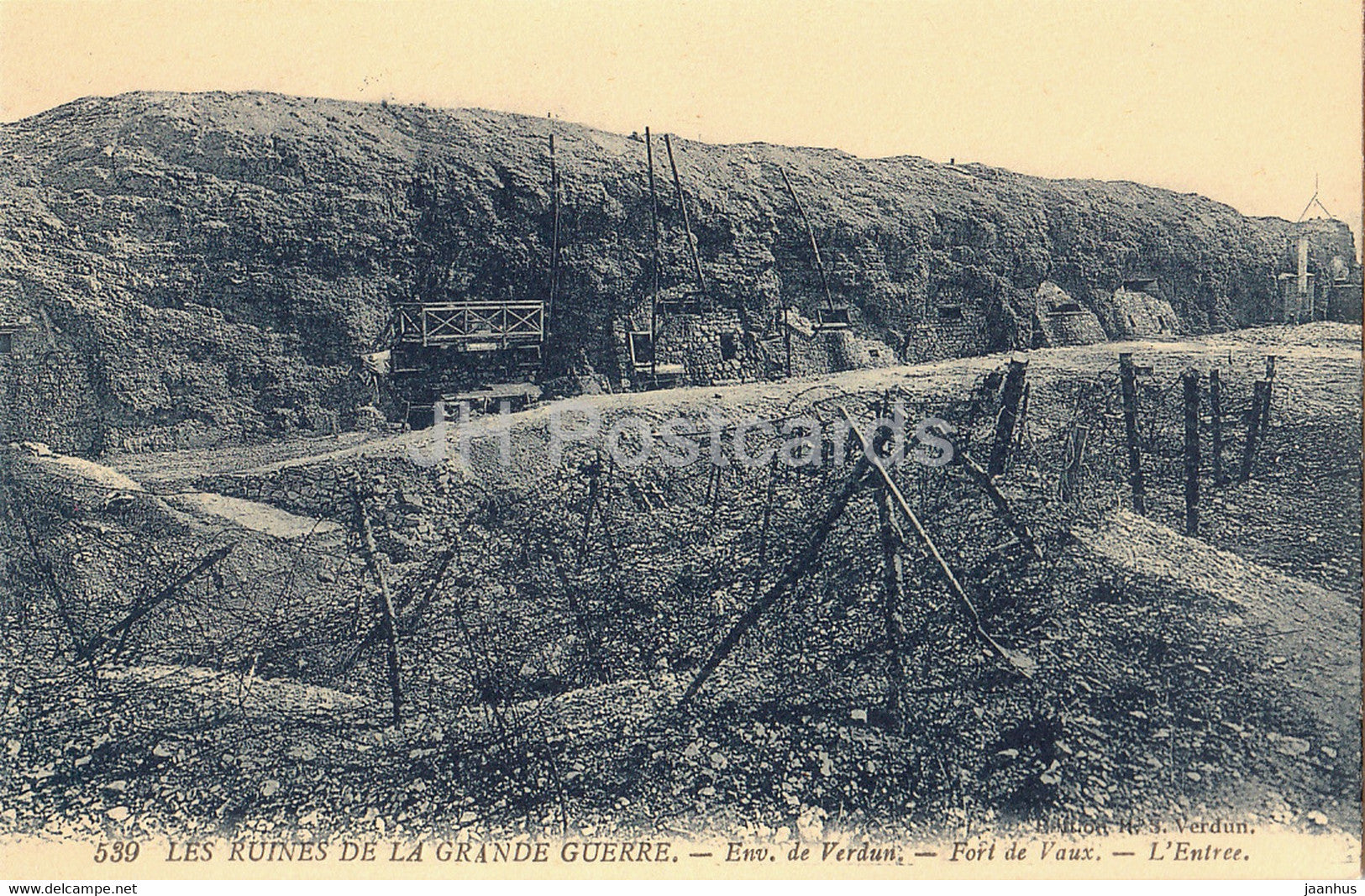 Les Ruines de la Grande Guerre - Env de Verdun - Fort de Vaux - L'Entree military - WWI - old postcard - France - unused - JH Postcards