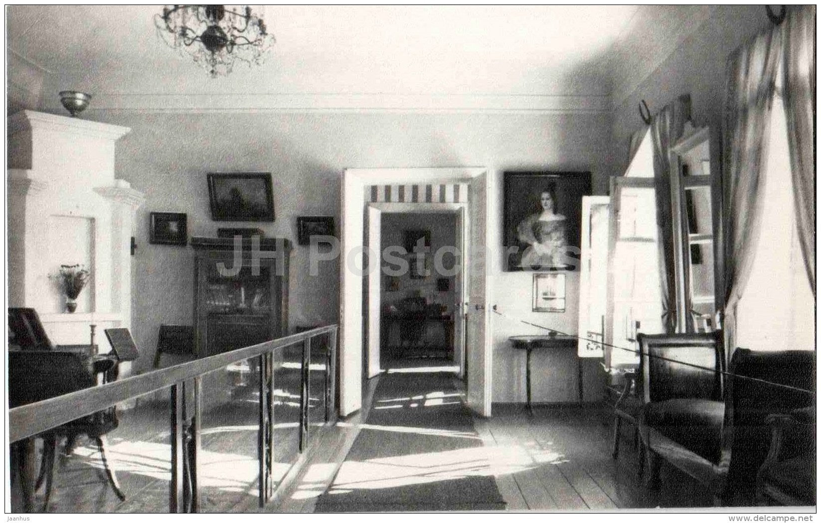 living room - Trigorskoye - 1987 - Russia USSR - unused - JH Postcards