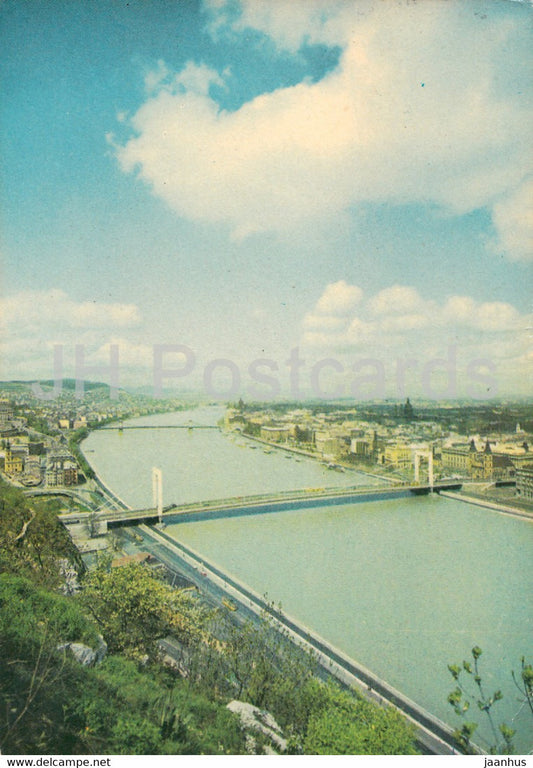 Budapest - View - bridge - 1967 - Hungary - used - JH Postcards