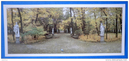 the main avenue of the Summer Garden - Summer Garden - Leningrad - St. Petersburg - 1985 - Russia USSR - unused - JH Postcards