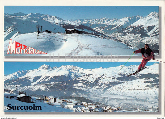 Piz Mundaun - Surcuolm - Bundner Oberland - ski resort - skiing - 2000 - Switzerland - used - JH Postcards