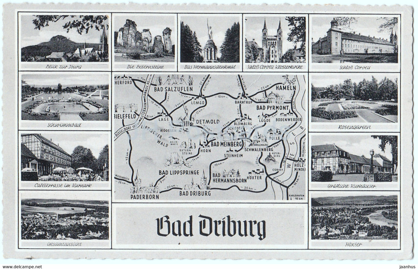 Gruss aus Bad Driburg - map - 1976 - Germany - used - JH Postcards