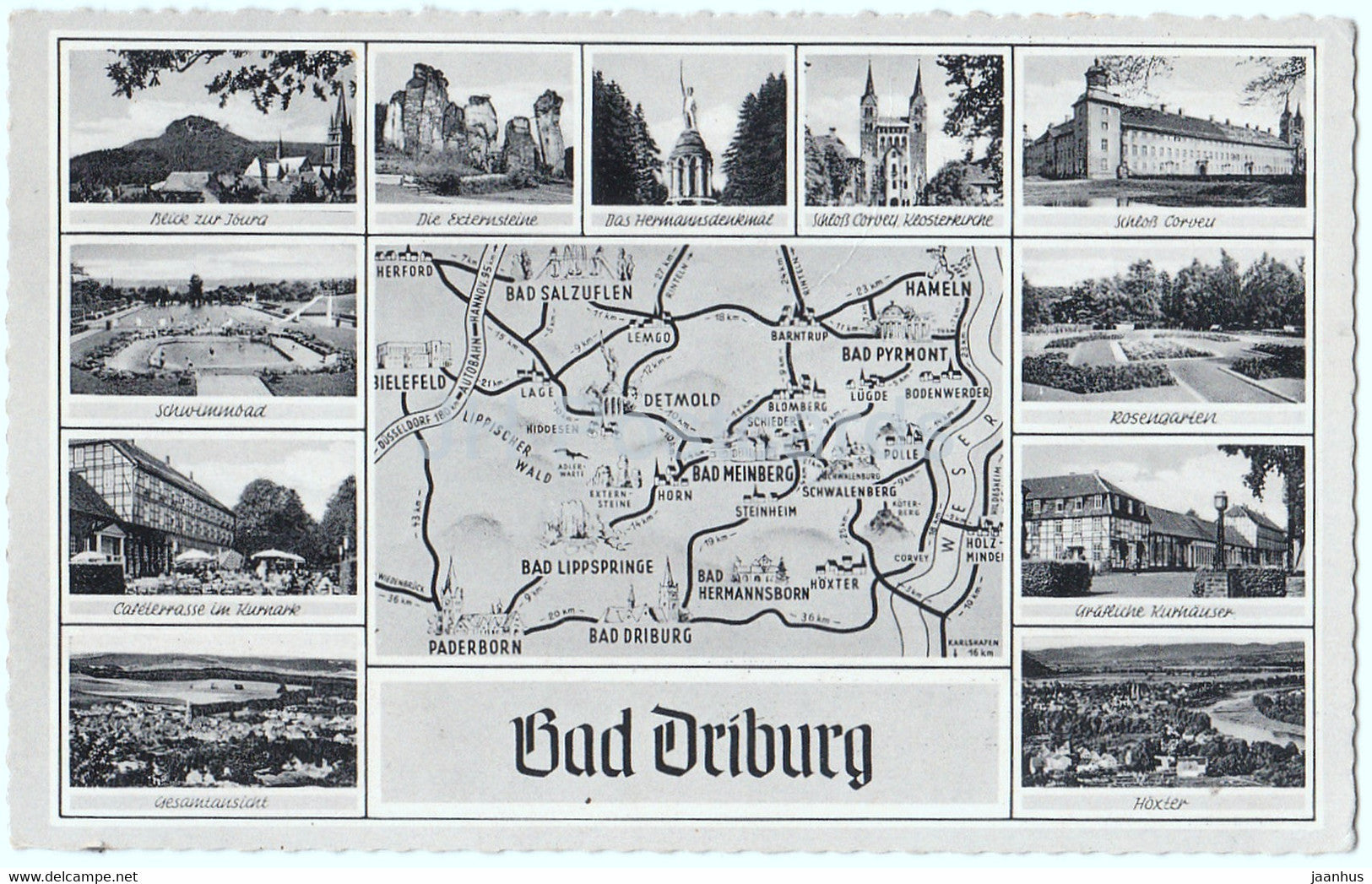 Gruss aus Bad Driburg - map - 1976 - Germany - used - JH Postcards