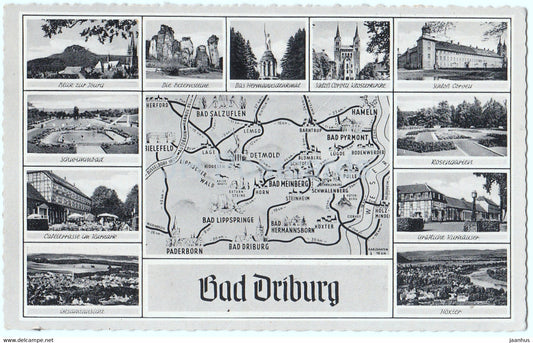 Gruss aus Bad Driburg - map - 1976 - Germany - used - JH Postcards