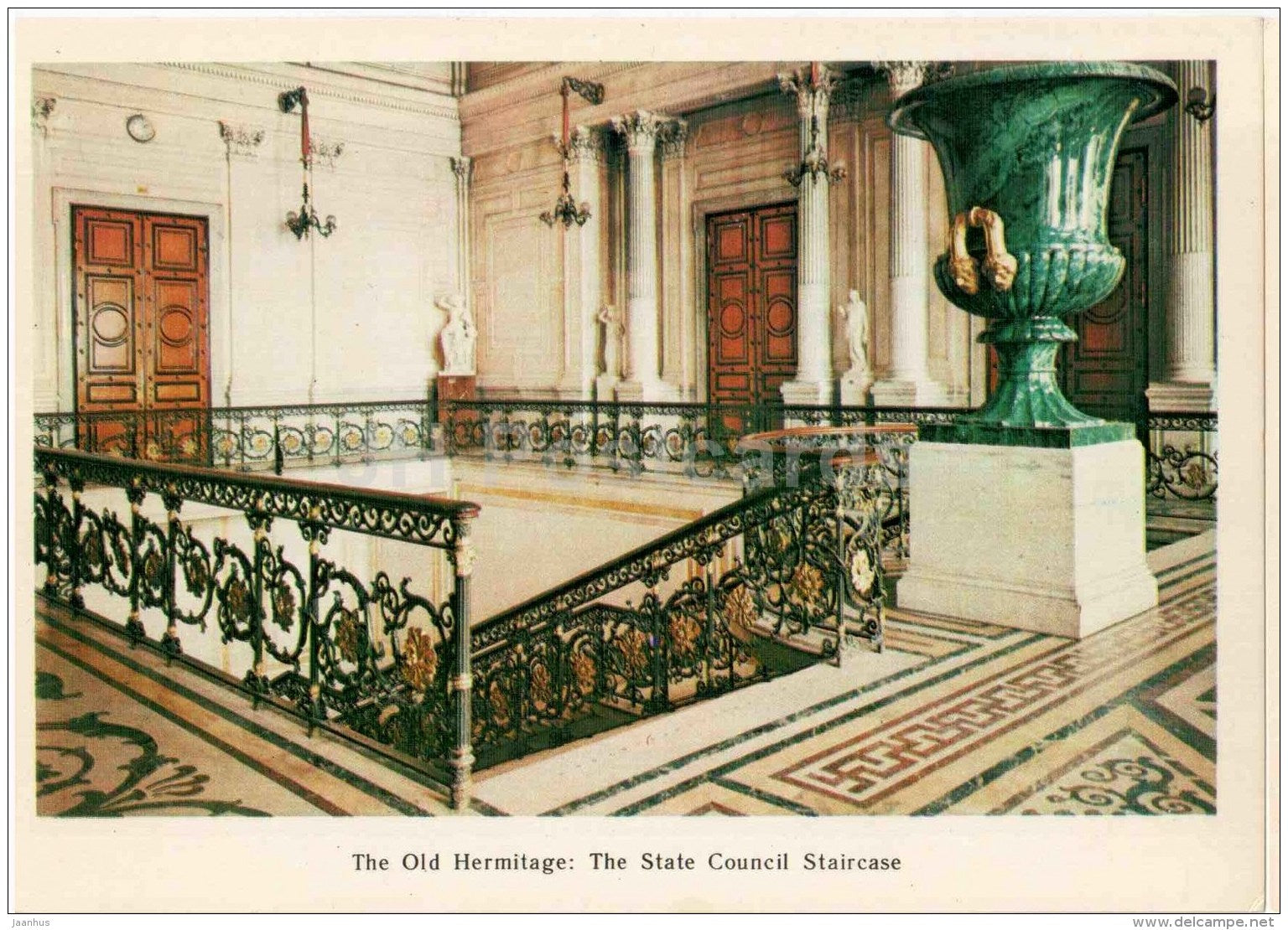 The State Council Staircase - The Old Hermitage - Leningrad - St. Petersburg - 1979 - Russia USSR - unused - JH Postcards