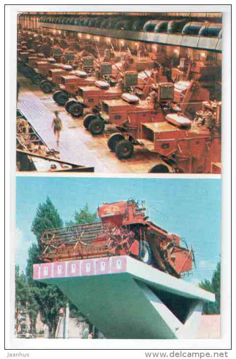 main conveyor of Rostselmash factory - harvester - Rostov-na-Donu - Rostov-on-Don - 1973 - Russia USSR - unused - JH Postcards