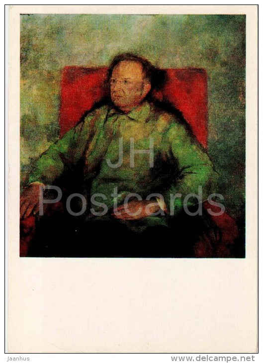 painting by P. Williams - Portrait of the actor Vasily Kachalov , 1929 - russian art - unused - JH Postcards