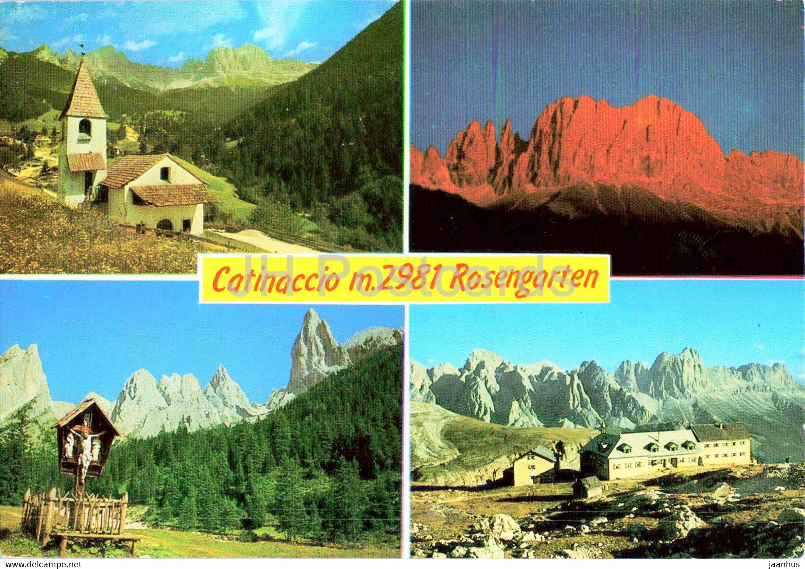 Catinaccio 2981 m Rosengarten - 1993 - Italy - used - JH Postcards