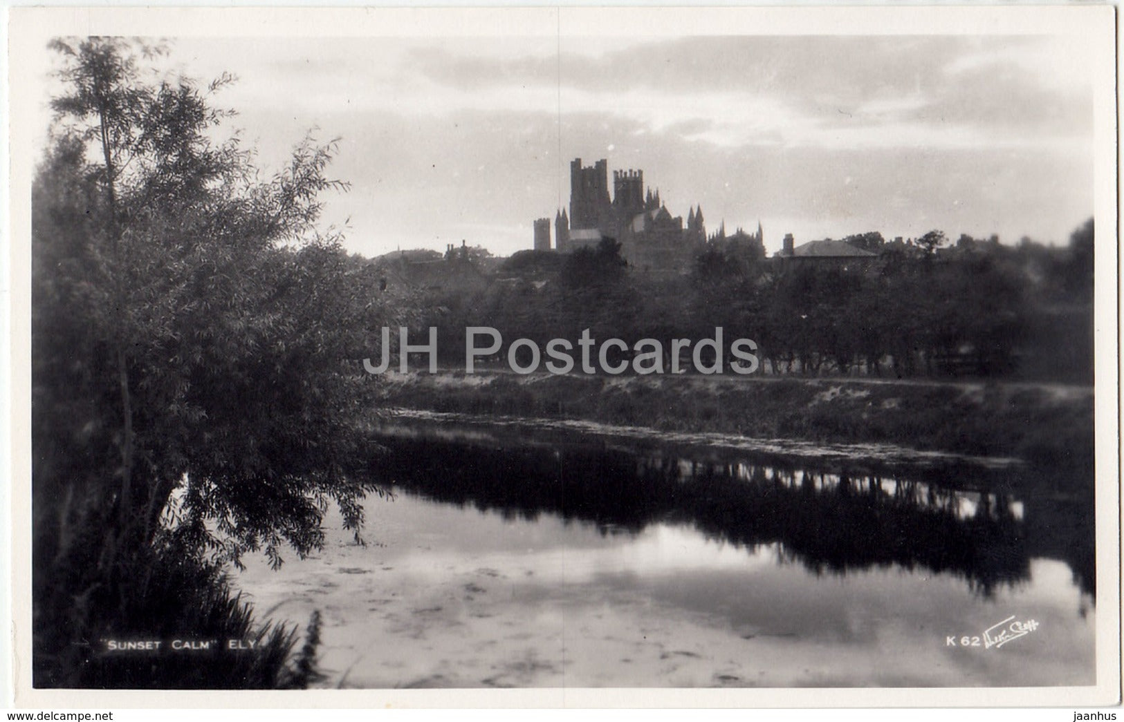Ely - Sunset Calm - cathedral - K 62 - 1961 - United Kingdom - England - used - JH Postcards