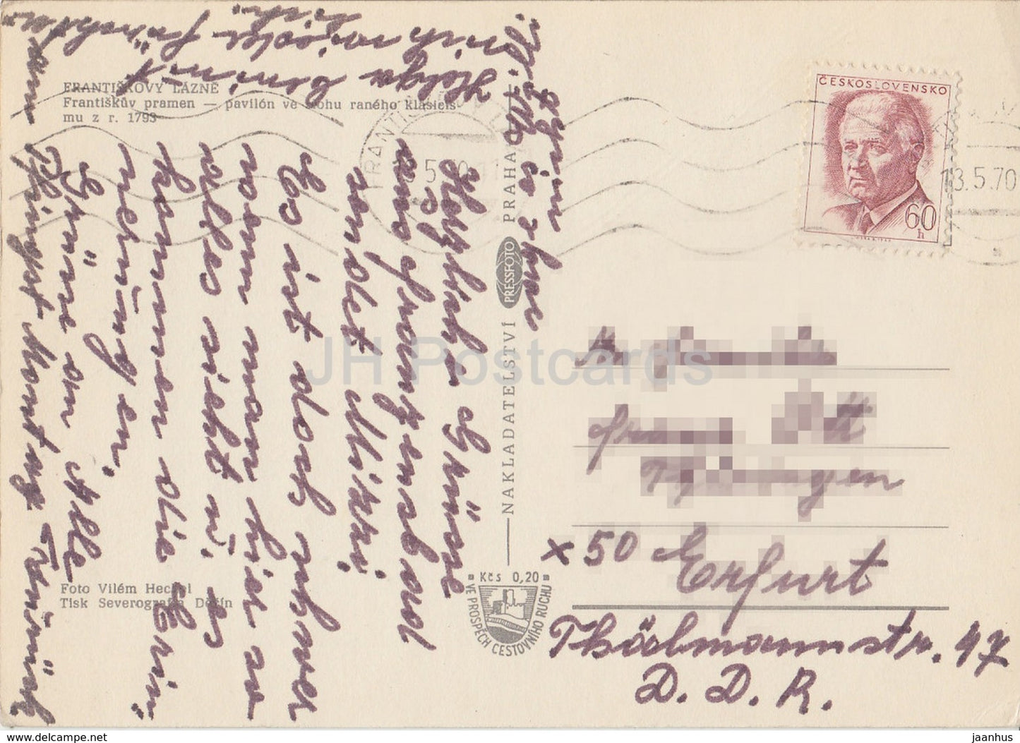 Frantiskovy Lazne - Quellenpavillon - Tschechoslowakei - Tschechische Republik - 1970 - gebraucht
