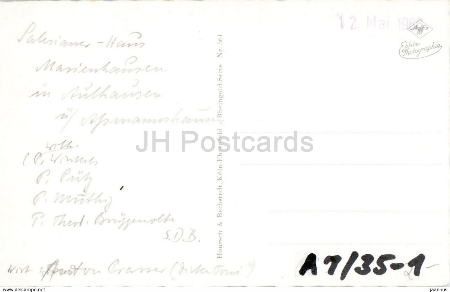 Assmannshausen a Rhein - boat - steamer - old postcard - Germany - used